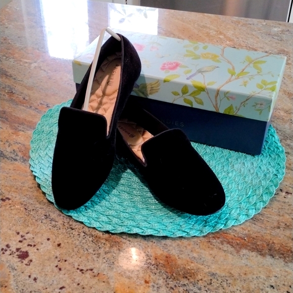 Birdies Shoes - Birdies The Starling - Black Suede Loafer Flats  sz 6.5